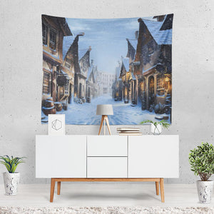 Artistic Winter Harry Potter Diagon Alley House Sn Tapestry