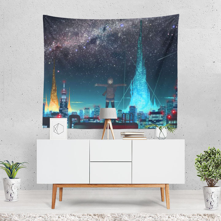 City Night Stars Tapestry