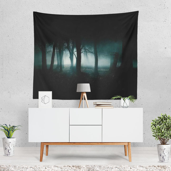 Dark Forest Tree Tapestry