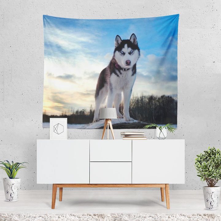 Dog Dogs Husky Tapestry