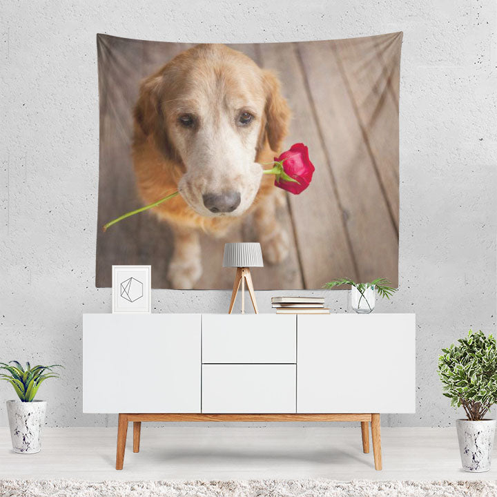 Dog Dogs Valentine s Day Love Tapestry