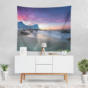 Earth Beach Horizon Sand Rock Sky Ocean Tapestry