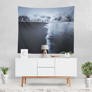 Earth Beach Nature Mountain Fog Sand Tapestry